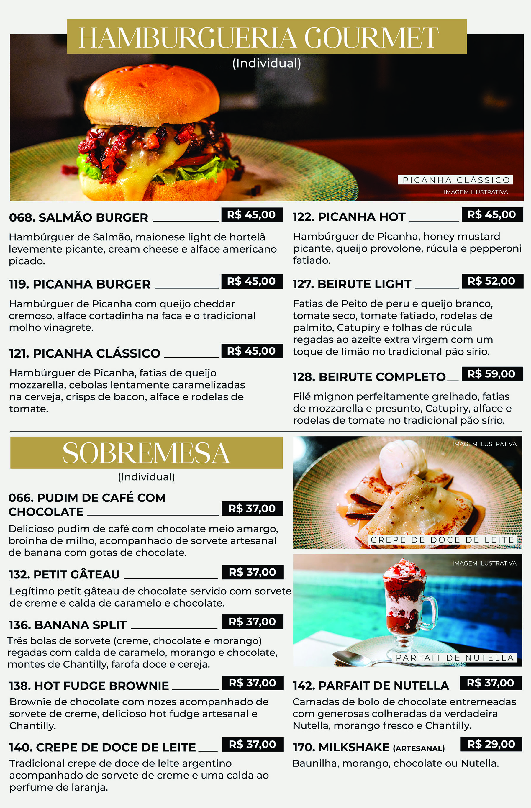 Hamburguer, Sobremesa